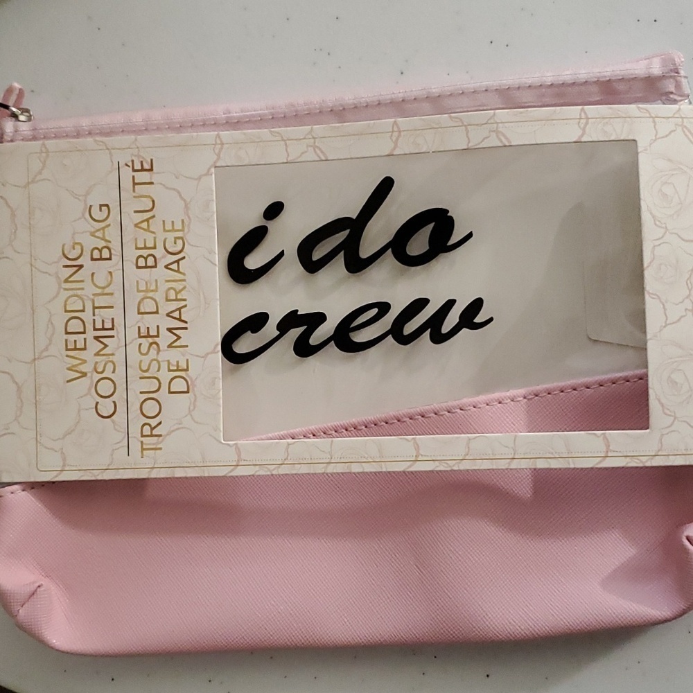 New "I Do Crew" Pink Wedding Cosmetic Bag
